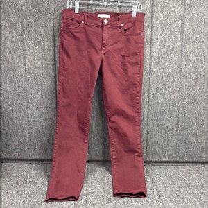 LOFT Red Straight Leg Jeans Fashion-Forward Design